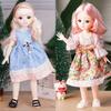 Long Hair 30cm Bjd Doll with Clothes Attractive Eyes Princess Makeup Ball Joint Doll  Birthday Gift