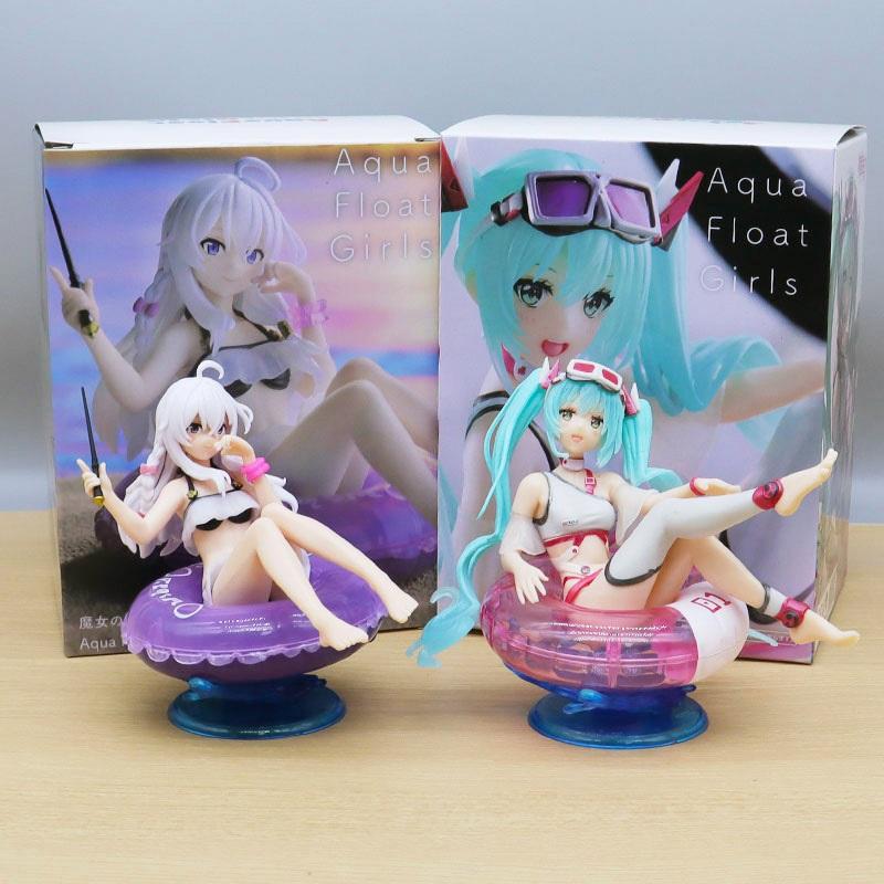 Anime Girl Figure Bundle, Elaina Rem Miku Anime Collectible Model, Car Dashboard Decor Gift