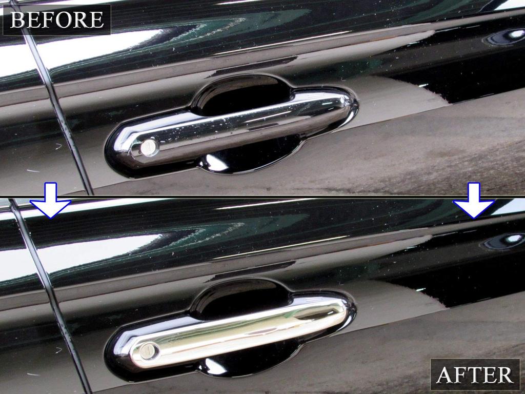 BRIGHTZ Finish Stainless Steel Door Handle Half for Toyota Crown Hybrid Crown Crown 31464 Ultra-Mirror Covers, Type, (20, 21, 224) [DHC-NOBU-328]