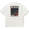 New Era Graphic Print Loose Fit Crew Neck T-Shirt Men Tops White 14679776
