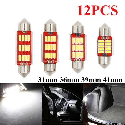 12 Stück Innenraumleuchten LED 31mm 36mm 39mm 41mm Soffitte c5w c10w Innenraumleuchte Leseleuchte Kennzeichenleuchte Campinglicht