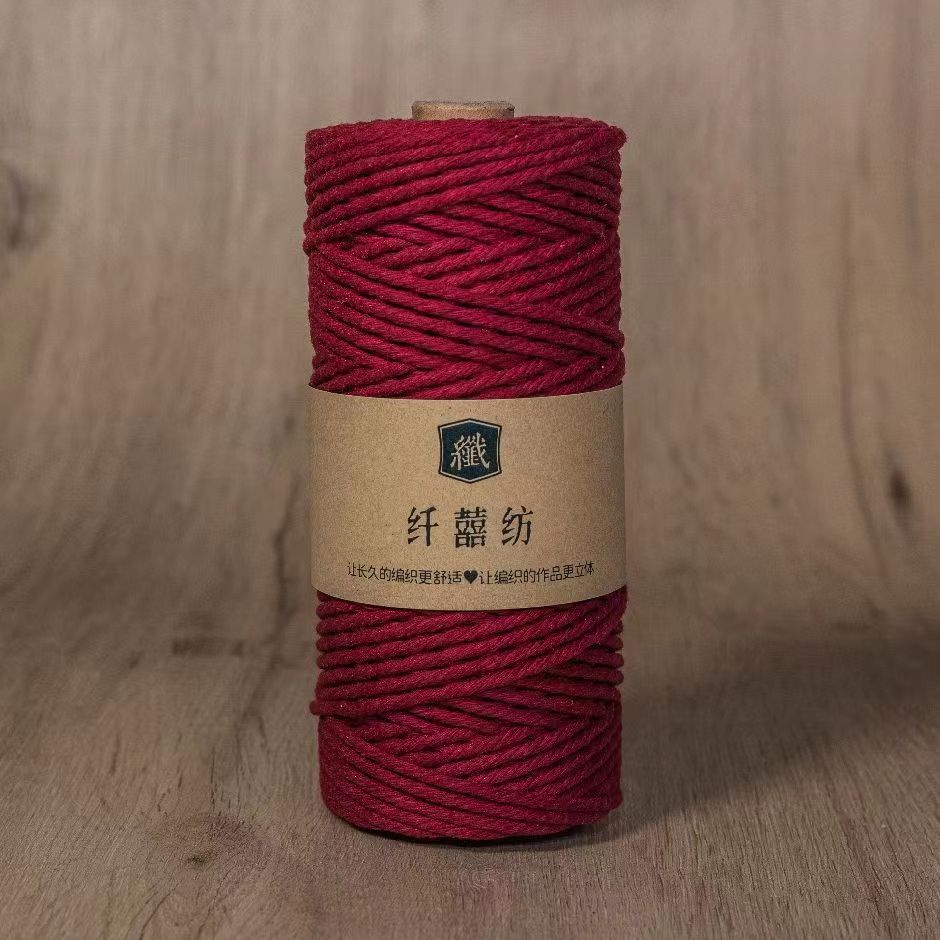 3Mm100M Colored Cotton Rope Thread Handmade Diy Bundled Woven Bag Wound Decorative Thread Tapestry Accessories Material