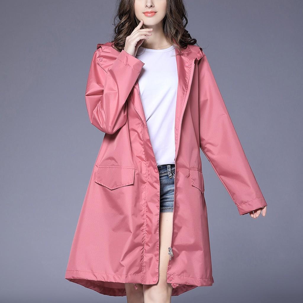Women's Rain Jacket Outdoor Waterproof Windproof Coat Outwear