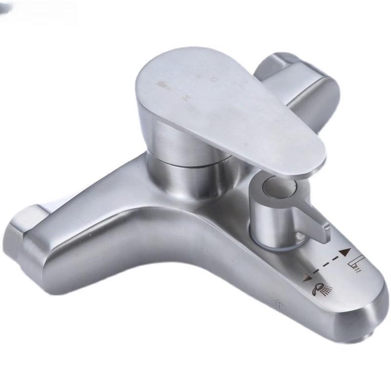 304 Stainless Steel Wall-Mounted Shower Faucet with Mixer Set