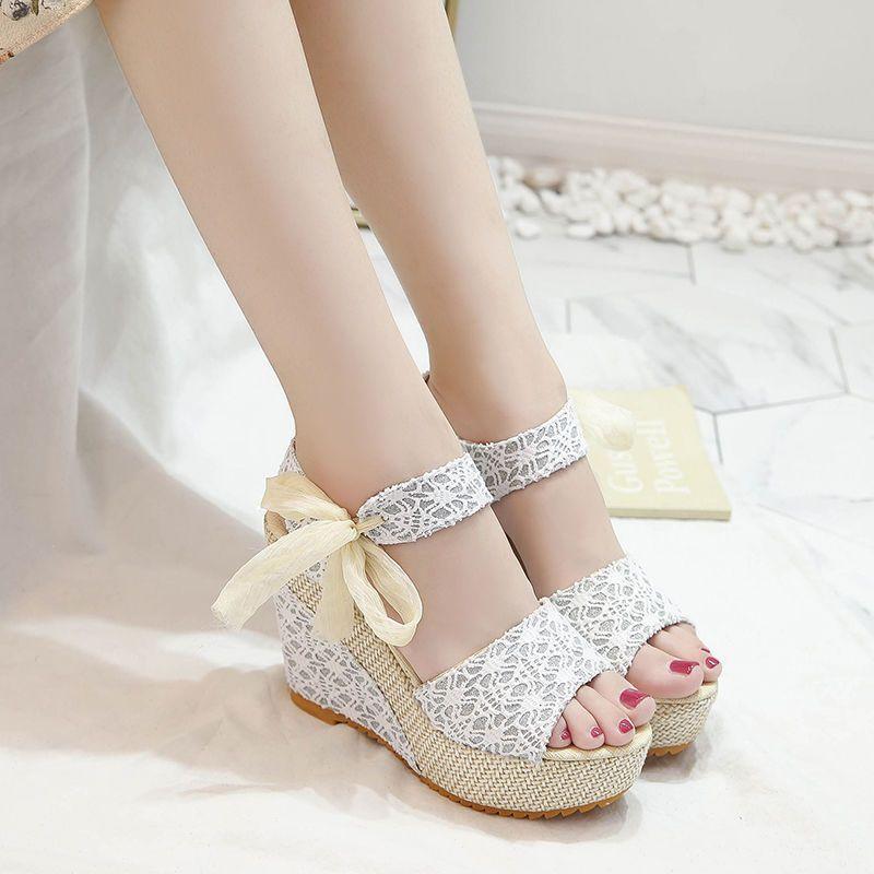 Fashion Women's Sandals Wedges Heel Ladies Shoes Platform Open Toe Luxury 2025 The Best on Offer Casual Vip Sale Anti Slip Hot Sales Pvc