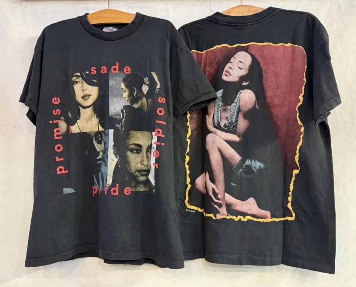 SADE Love Deluxe Promise Stronger Than Pride Vintage 80s Band XL T-Shirt REPRINT L