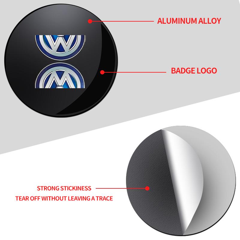 4Pcs 56mm New Car Wheel Stickers Center Hub Cap Car Emblem Badge Decal For Volkswagen GTI R-Line R Polo T5 Golf Passat Scirocco