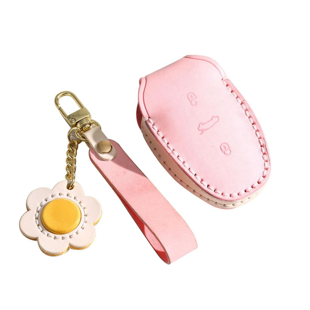 Suitable for 2022 new Dongfeng Peugeot 4008/5008/Citroen leather key cover car keychain