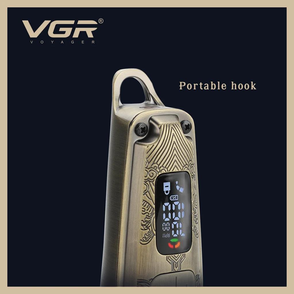 VGR V-901 Hair Trimmer Cordless Professional Barber Hair Cutting Machine Electric Hair Clipper Digital Display Trimmer Oil Head Clipper for Men