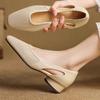 Summer women's shoes flat sole soft sole thick heel hollow comfortable non-slip mother loafers hole women's sandals