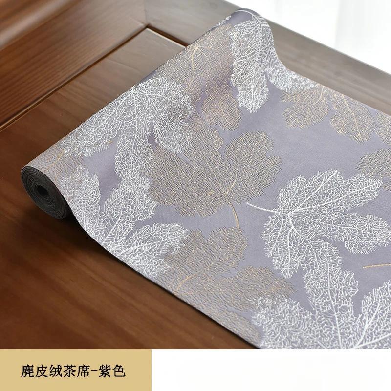 Brocade Flower Tea Mat Household Table Decoration Light Luxury Thickening Waterproof Tablecloth West Array Woven Dry Tea Mat New