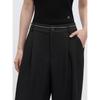 Peacebird Women's High-Waist Straight-Leg Draped Casual Pants