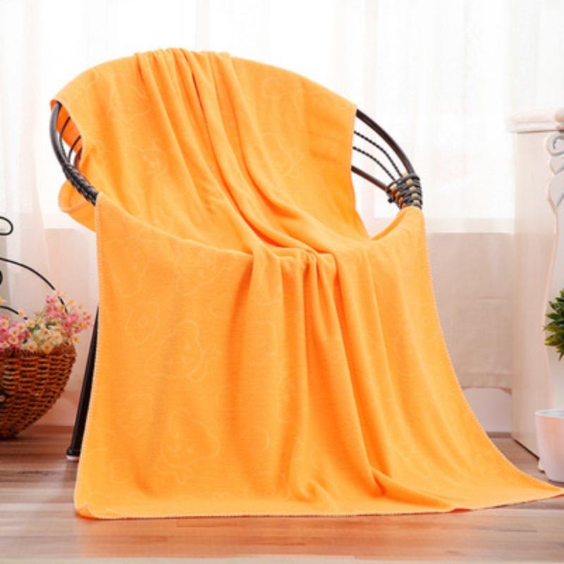 

Microfiber Bath Towel 70x140cm with Embossed Bear Design - 3 Second Quick Dry Large Beach Towel for Spa Home Gift Towel 150g - 70*140cm желтый оранжевый