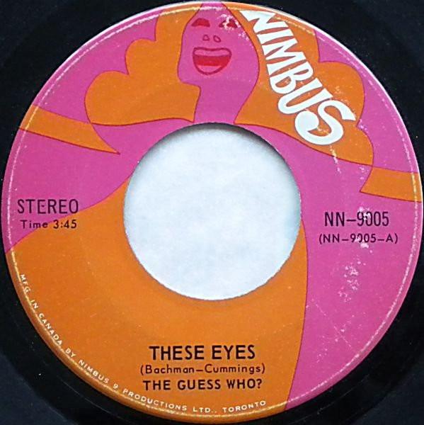 

7inch Record GUESS WHO - These Eyes NN9005 Nimbus 1969 Canada Rock Used