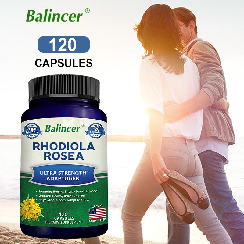 Rhodiola Rosea Powder 1000 Mg Dietary Supplement, Ultra Strength, 120 Capsules Per Bottle