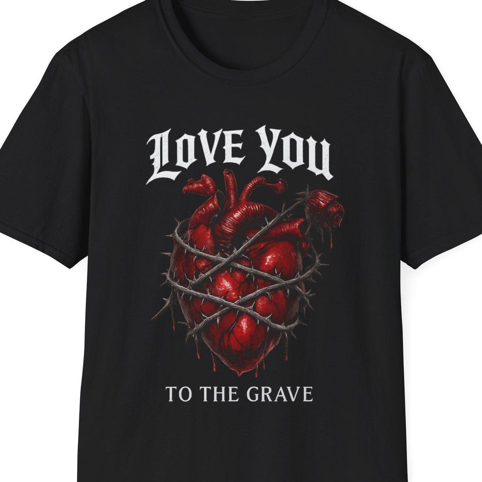 Anatomical Heart Tee, Thorned Gothic Valentines Shirt 3XL