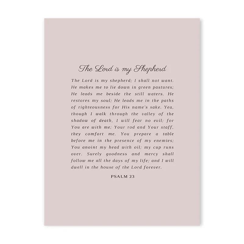 Pink Boho Bow Field Garden Canvas Painting Christian Bible Scripture Art Poster Gallery Wall Girls Bedroom Furniture Wall Art