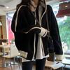 Women's Petite College Style Fleece Baseball Jacket - Cozy, Loose, Casual for Autumn/Winter