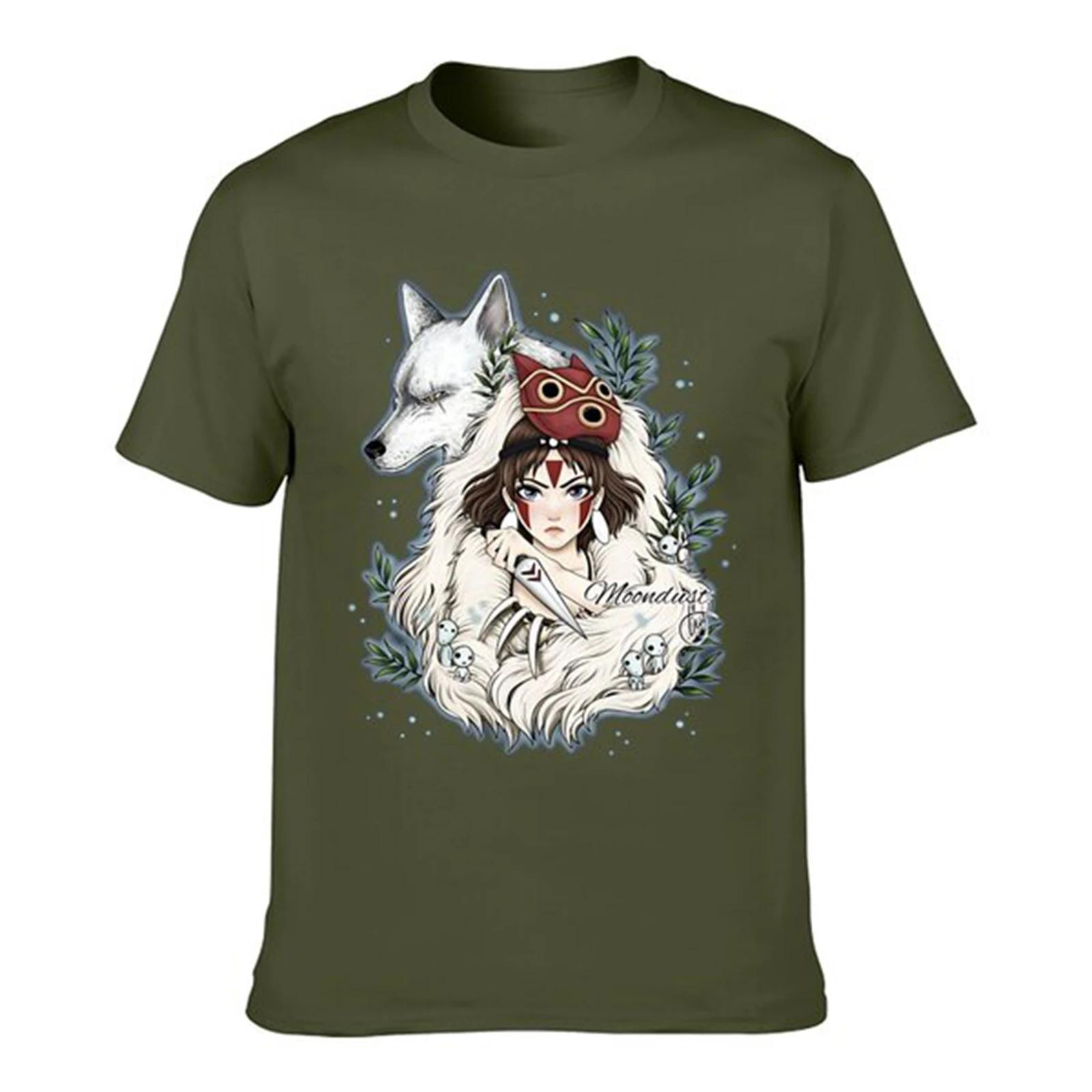 

Graphic PrintedClothing Novelty Princess Mononokes Hime T-Shirts for Men Women Pure Cotton Kodama Tree Forest Spirit Tees Shirt 4XL