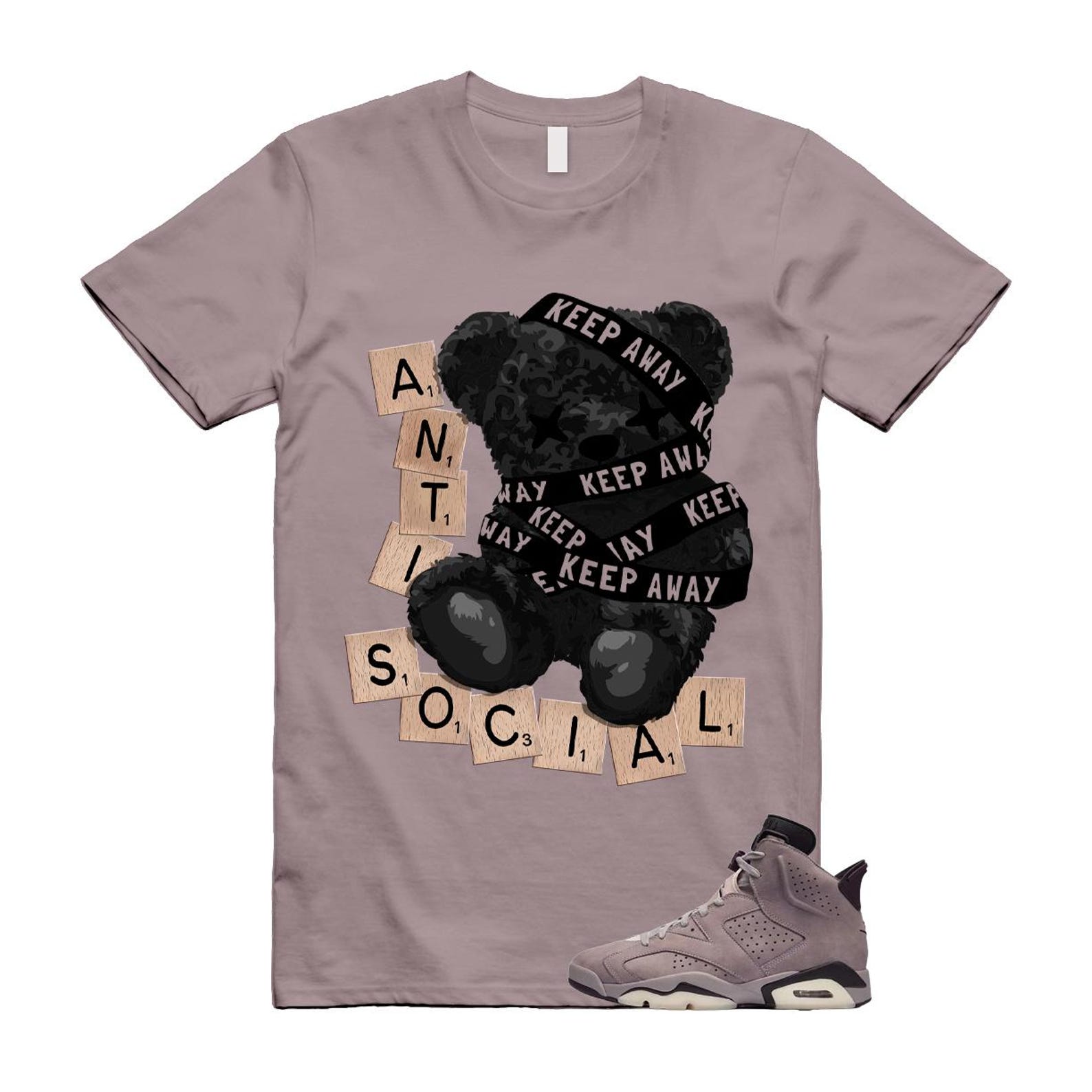 6 Smokey Mauve Black Diffused Taupe Cameo Rose T Shirt Match ANTI L