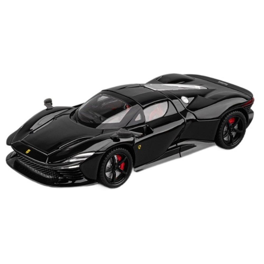 1/22 Ferrari SP3 Daytona Alloy Sports Car Model Diecasts Metal Racing Vehicles Car Model Simulation Sound Light Collection Kids Toy Gift