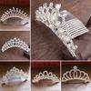 Kinder Mini Kronen Haarkamm Kristall Strass Perle Herz Blume Diademe Kamm Haarnadel Hochzeit Braut Prinzessin Krone Haarschmuck