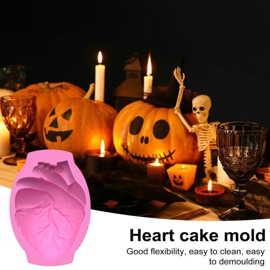 Silikonová forma na fondán s lidským srdcem, forma na dort ve tvaru mozku na pečení dortu