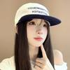 Spring And Autumn Color Matching Plaid Letter Embroidery Baseball Cap Men And Women Flat Top Hip Hop Retro Flat Brim Cap