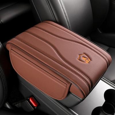 PU-Leder Auto-Armlehnenmatte Memory-Schaum Verschleißfeste Armlehnenpolsterung Multifunktional mit Aufbewahrungstasche