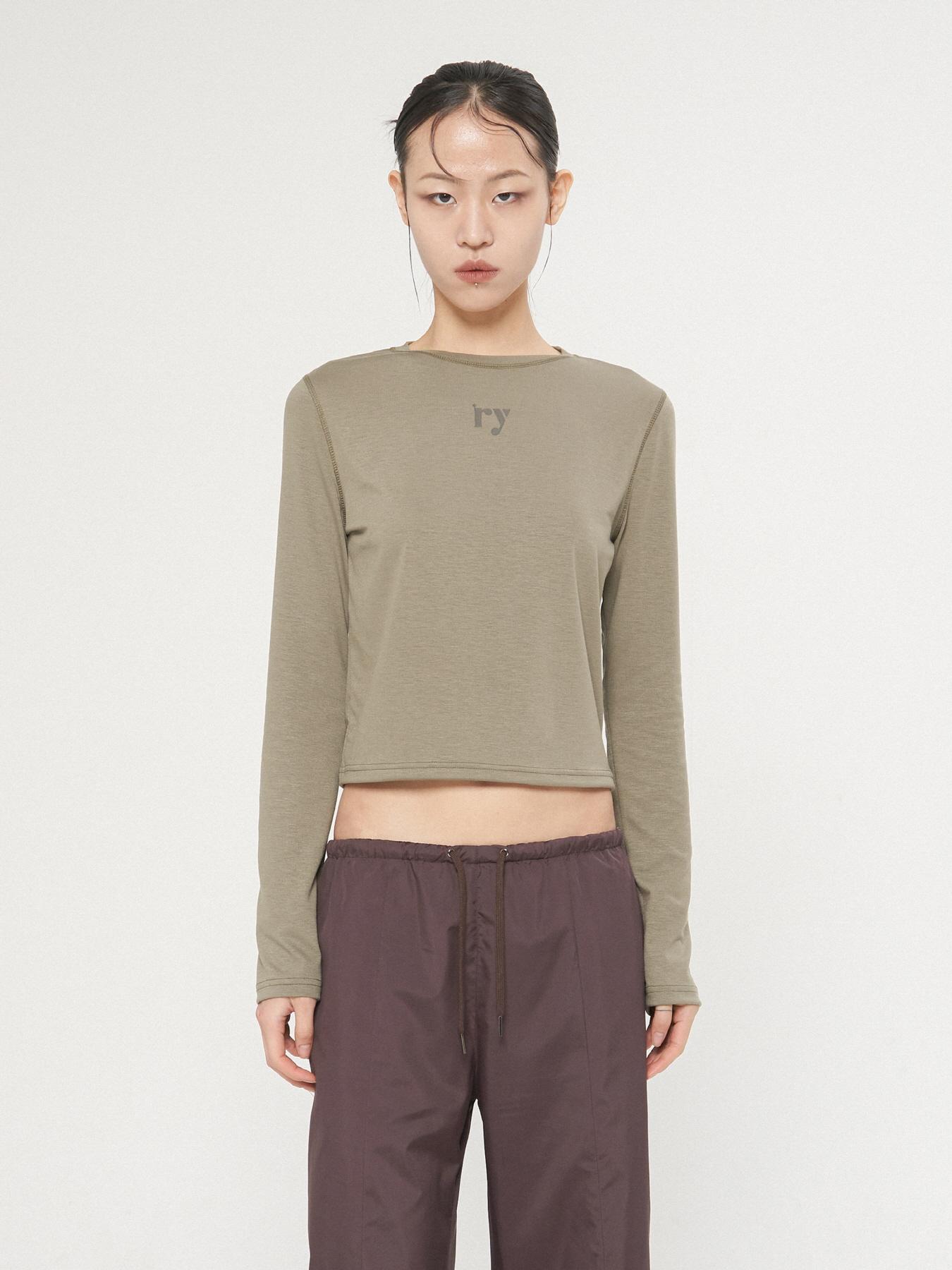 Ryu Young Logo Long Sleeve, Khaki