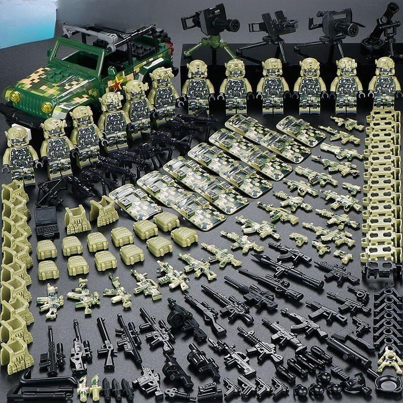 Vojenské figurky speciálních jednotek vojáci swat duchové skládání stavebnic nevýbuchuvzdorné policejní stavebnice swat duchové