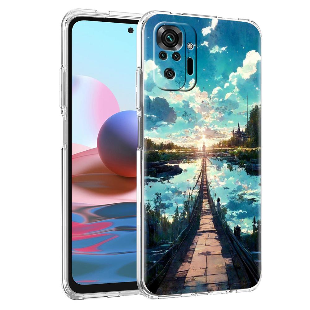 Japan Anime Landscape Phone Case For Xiaomi Redmi Note 12 4G 11 10 Pro 5G 10C 10S 9S 9 9T 8T 9C 9A 8 8A 7 K50 Gaming Clear Cover