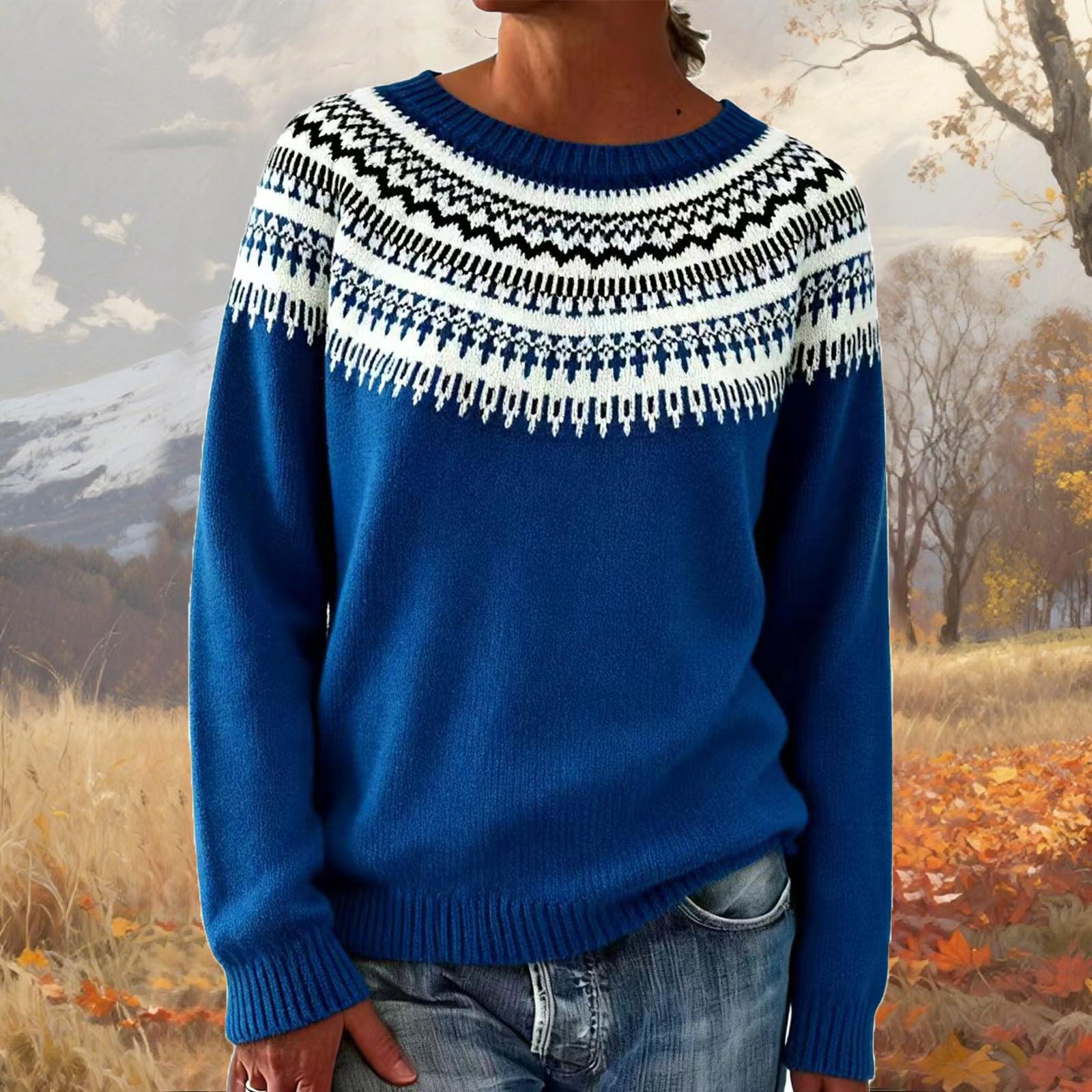 

Женский модный свитер, круглый вырез, свободный пуловер, трикотажный свитер с длинными рукавами XL синий