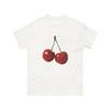 Cherry Fashion Graphic Printed Cotton T-shirt Fruit Harajuku Large Slim Cherry Unisex's T-shirt Summer Breathable Short-sleeved