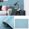 Solid Color Linen Pattern Living Room Bedroom Cabinet Decorative Sticker Self-adhesive Wallpaper Waterproof and Moisture-proof