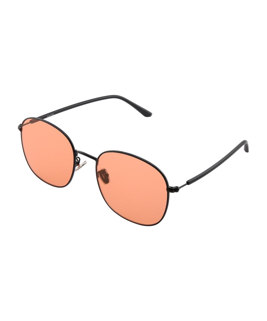 Heonteoaiweeo [Unisex] Metal Square Sunglasses - Orange Hta07