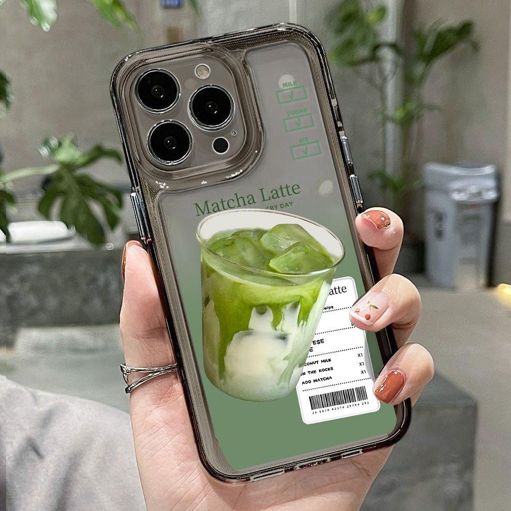 Summer Iced Matcha Latte for iPhone17 Space Phone Case 16Pro Apple 15/14 Niche 13