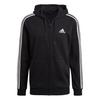 Mens 3 Stripes French Terry Relaxed Fit Casual Full Zip Hoodie
