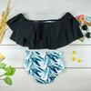 Two-piece bikini swimsuit, Spanish ruffle, high waist, L Two-piece bikini swimsuit, Spanish ruffle, high waist, L