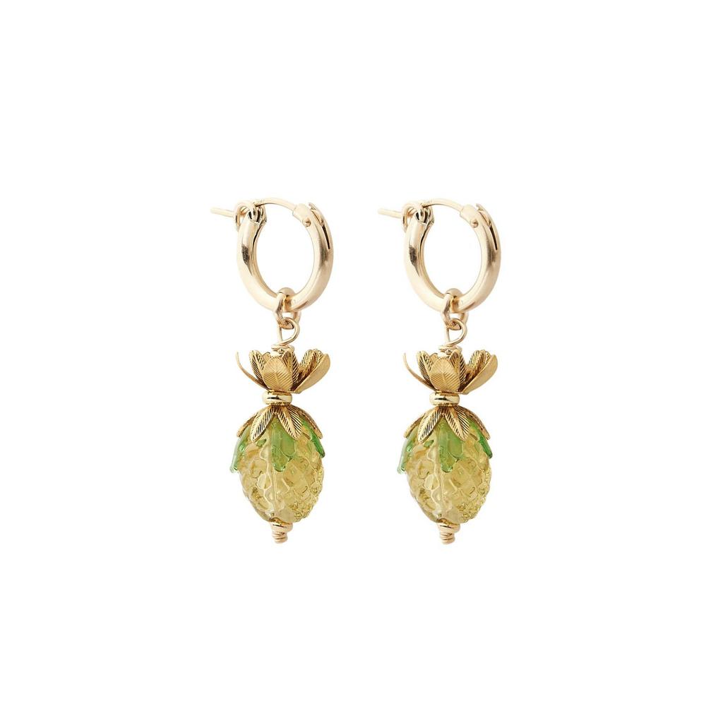 Fashion Summer Color Fruit Series Strawberry Raspberry Earrings Earrings Gold-Plated Color Retention
