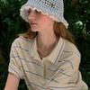 NONLOCAL Lace Knit Bucket Hat - Blue