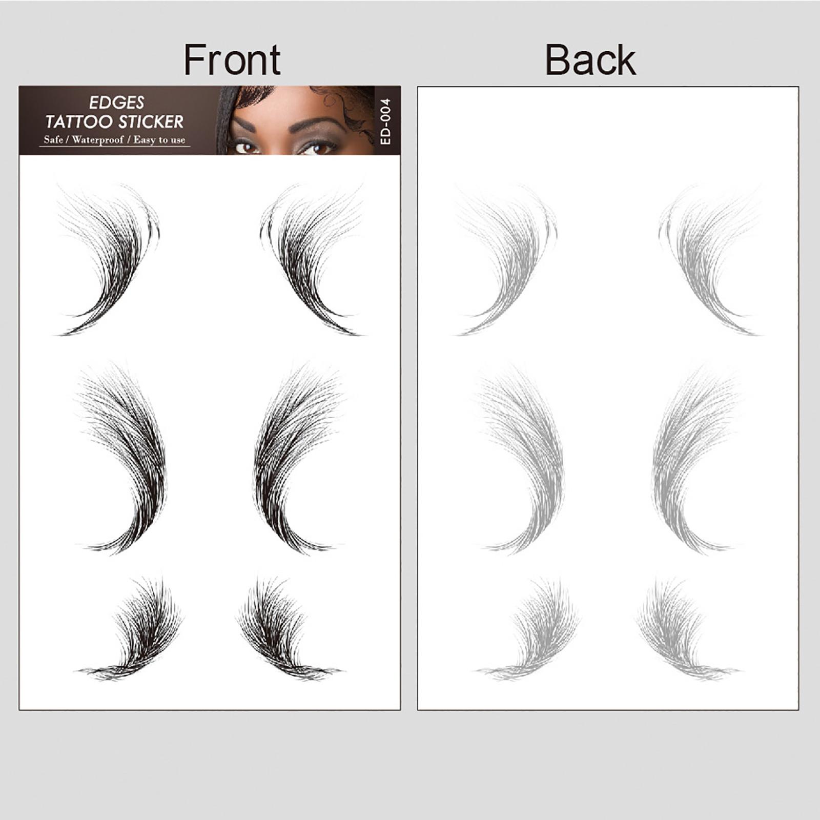 

Наклейки для волос на лбу, салонная прическа «сделай сам», наклейки для волос, водонепроницаемые чёрный