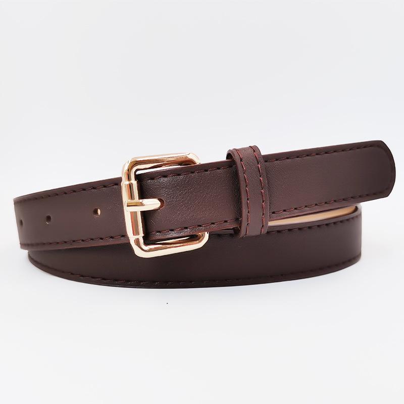 

Новый простой женский ремень корейский универсальный ПУ ремень с пряжкой-пином модный и стильный джинсовый ремень 105cm