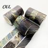 Scrapbooking Supplies 3 Rolls Golden Foil Washi Tape, Retro Plaid Leaf Pattern Decorative Lightweight Tape Masking Adhesive for DIY Crafts,