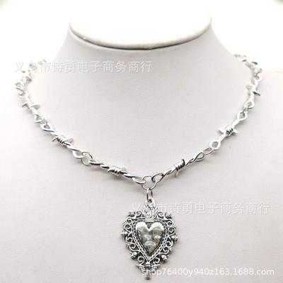 Small Wire Thorns Thorns Neck Chain Guochao Men'S And Women'S Accessories Punk Gothic Love Necklace