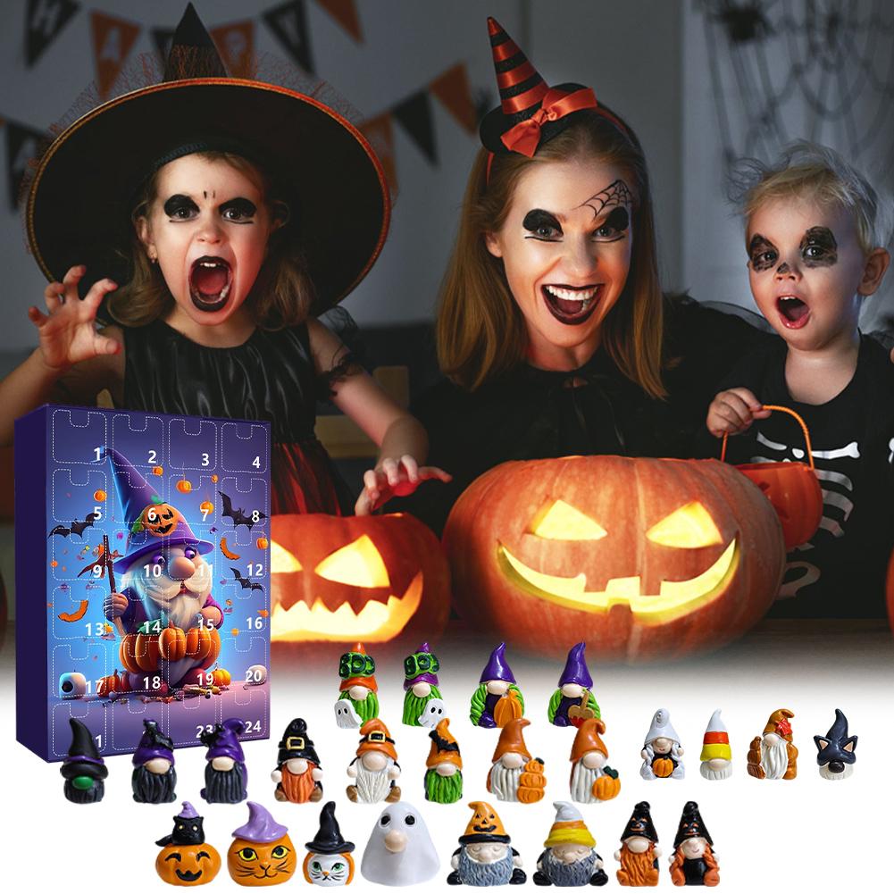 Halloween Gnome Toys Advent Calendar Gnome Figures Countdown Calendar Dwarf Dolls Calendar Gift Box Novelty Surprise Gift