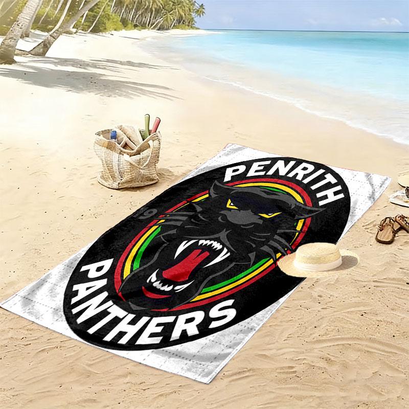 Penrith Panthers Strong Print Beach Towel, Large Soft Quick Dry Towel for Beach Camping Swimming