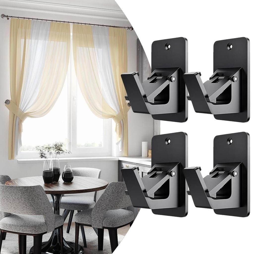 Vorhangstangenhalter Badezimmerfensterstangenhalter 4 Stück Vorhangstangenhalterung für Badezimmer Waschküche Wohnzimmer Küche Balkon