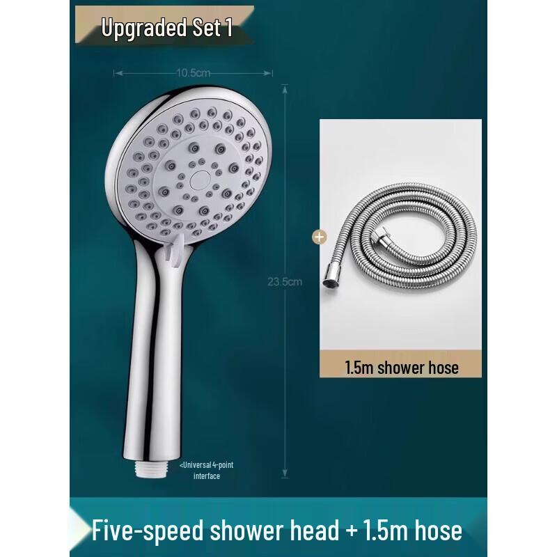 

TLXT 5-Setting Retro Shower Head with Hose