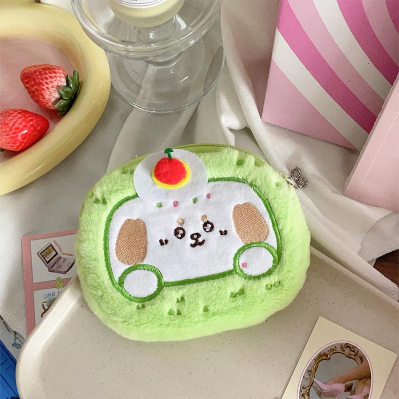 

Cartoon Animal Cake Theme Wallet Pendant Keychain Cute Cion Purse Earphone Bag Backpack Ornament Storage Bag Decoration Gifts as the picture